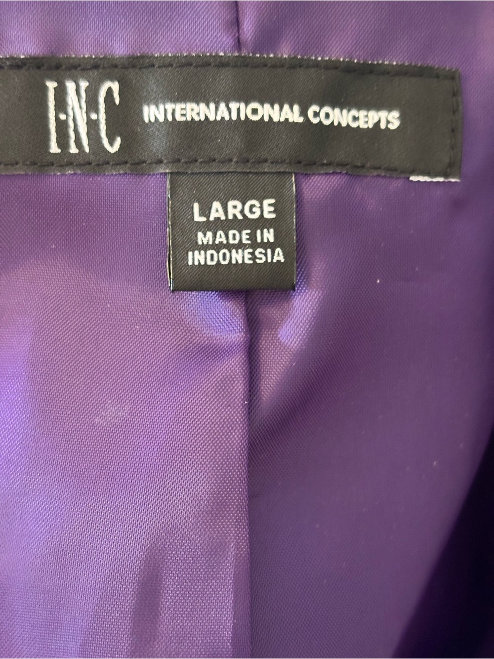 INC Purple Velveteen Blazer Jacket - Picture 3 of 7